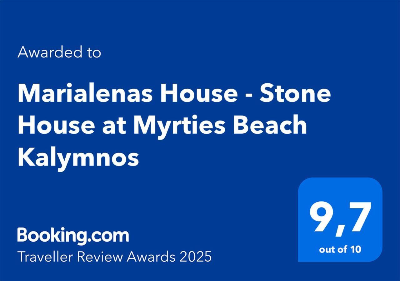 Marialenas House - Stone House At Myrties Beach Kalymnos Buitenkant foto